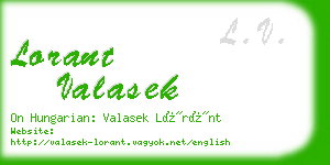 lorant valasek business card